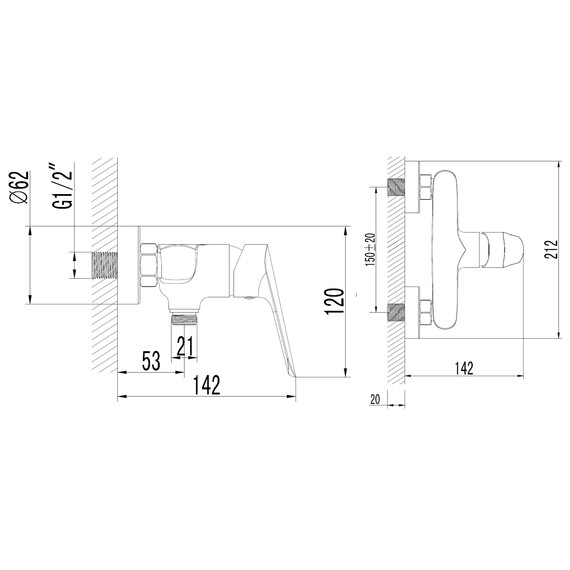 Смеситель для душа Azario Campo AZ-KX338275C фото 6