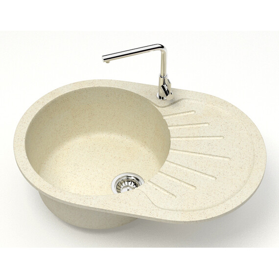 Кухонная мойка Azario Flora CS00079912, бежевый, Цвет производителя: бежевый фото 2