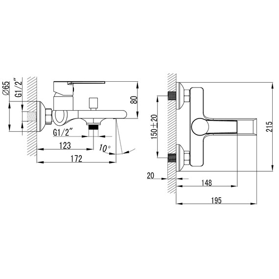 Смеситель для ванны Azario Faro AZ-PS23459C фото 6