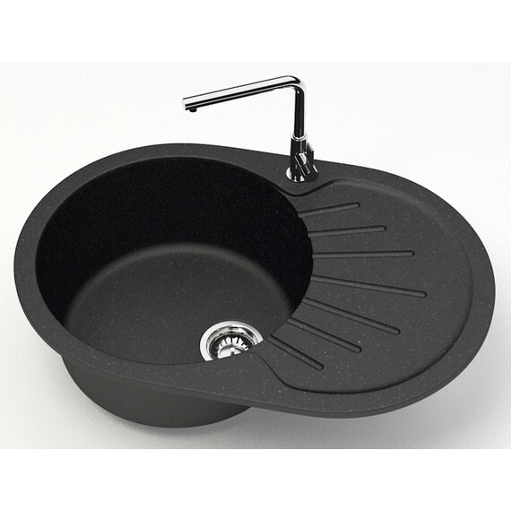 Кухонная мойка Azario Flora CS00079913, чёрный, Цвет производителя: чёрный фото 2