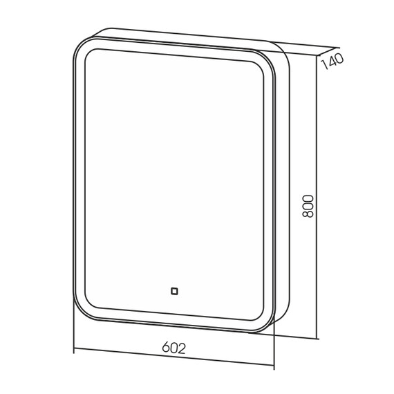 Зеркало-шкаф Azario Фиджи Led 60 см фото 4