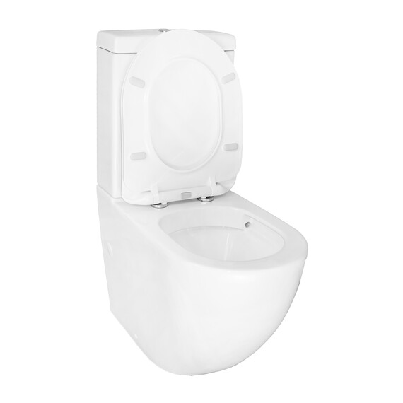 Унитаз-компакт безободковый Azario Renda AZ-8693 с крышкой микролифт фото 4