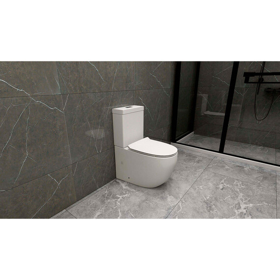 Унитаз-компакт безободковый Azario Corsa AZ-2062S с крышкой микролифт фото 15