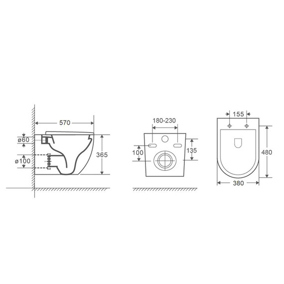Унитаз подвесной безободковый Azario Deya AZ-2115 с крышкой микролифт фото 3