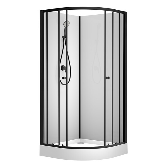 Душевая кабина Loranto Neo 90х90 см CS-21800, чёрный/прозрачное фото 2