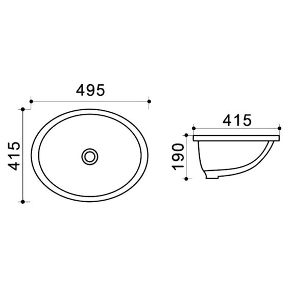 Раковина врезная под столешницу Azario 49 см AZ-908-20 фото 3