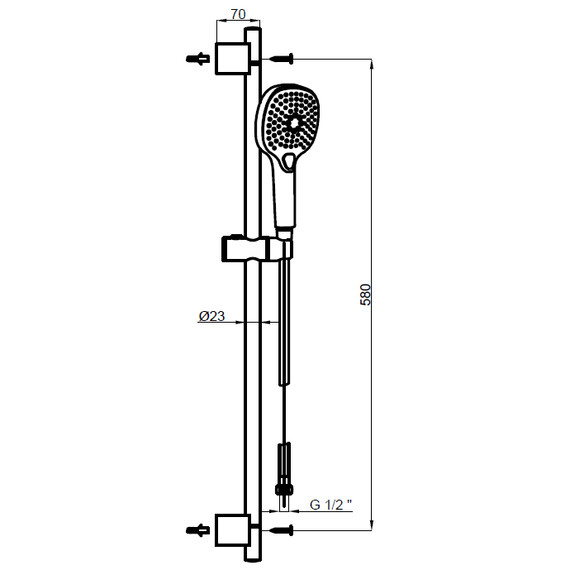 Душевой гарнитур Azario AZ-157820224, черный фото 2