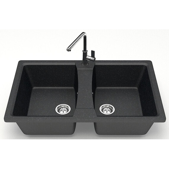 Кухонная мойка Azario Elmas CS00078333, чёрный, Цвет производителя: чёрный фото 2
