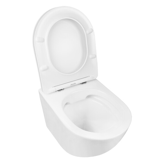 Унитаз подвесной безободковый Azario Grado AZ-0046 SP с крышкой микролифт, Цвет производителя: белый фото 3