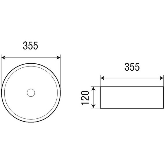 Раковина-чаша Azario 35 см AZ-3134-MW, белый матовый фото 4