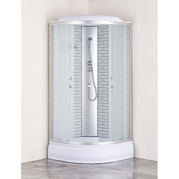 Душевая кабина Loranto 90х90 см CS-6690-25FW 90, хром/матовое фото 2