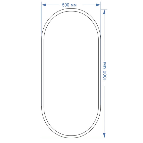 Зеркало Azario Виола-лофт Led 50 см фото 4
