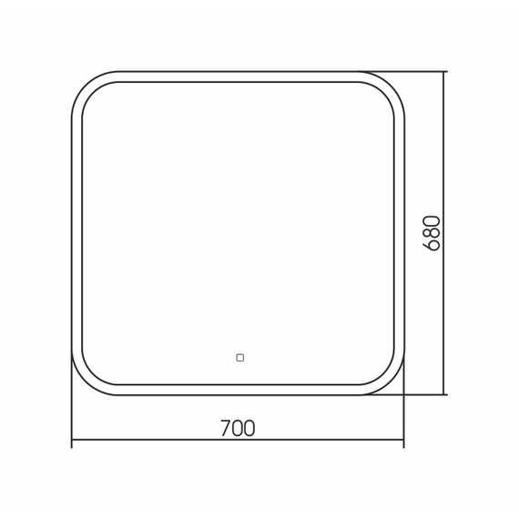 Зеркало Azario Стив Led 70 см ФР-00001755 фото 3