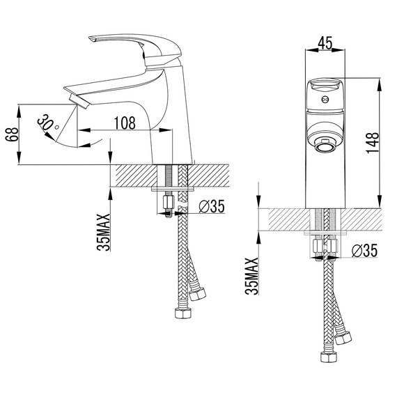 Смеситель для раковины Azario Sintra AZ-WKF168042C фото 3
