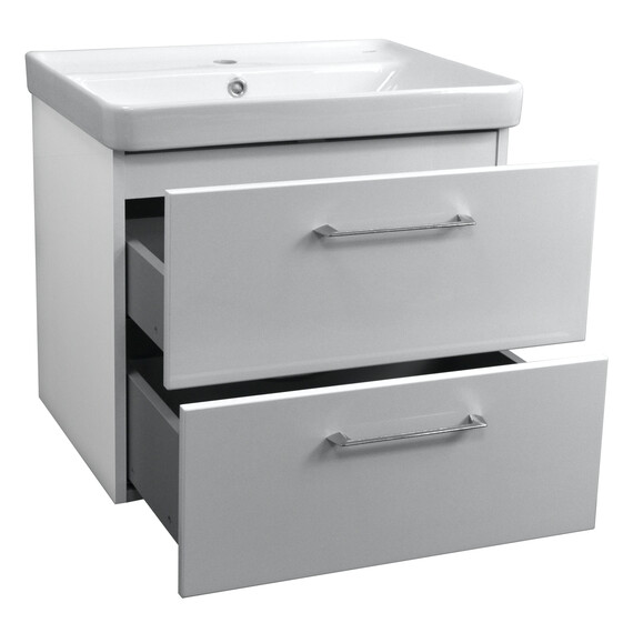 Тумба подвесная с раковиной Azario Ника 60 см CS00080143, белый фото 2