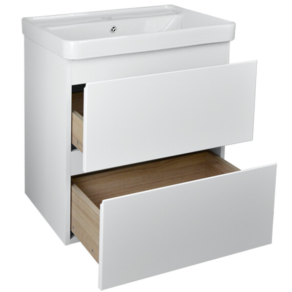 Тумба подвесная с раковиной Azario Мила 60 см CS00080140, белый фото 2