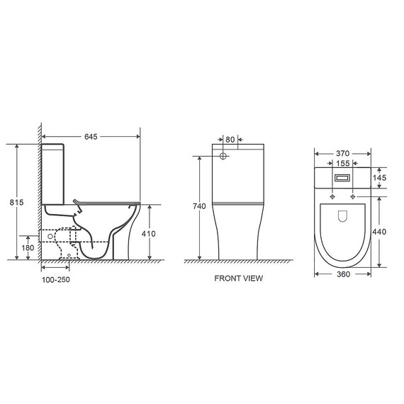 Унитаз-компакт безободковый Azario Ambra AZ-848 с крышкой микролифт фото 5
