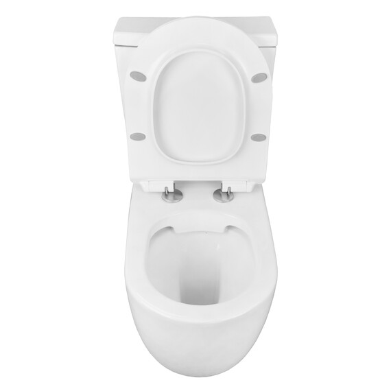 Унитаз-компакт безободковый Azario Corsa AZ-2062S с крышкой микролифт фото 4