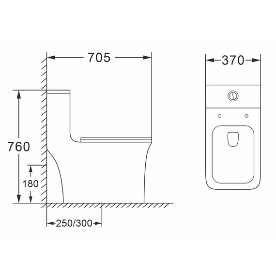 Унитаз-моноблок безободковый Azario Gressa AZ-1111 с крышкой микролифт фото 15