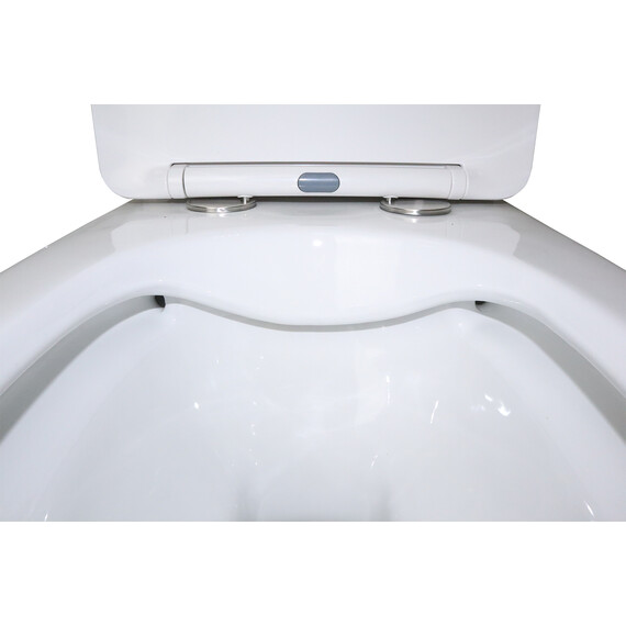 Унитаз-моноблок безободковый Azario Morano AZ-1001 с крышкой микролифт, Цвет производителя: белый фото 5