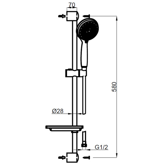 Душевой гарнитур Azario AZ-15752010 фото 2