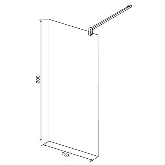 Душевая перегородка Loranto Walk-in 120 см CS-L1020 (стекло 8 мм), хром/прозрачное фото 3