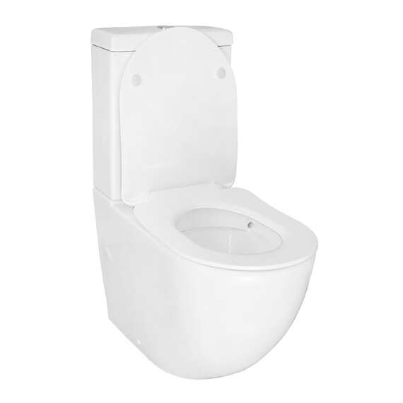 Унитаз-компакт безободковый Azario Renda AZ-8693 с крышкой микролифт фото 3