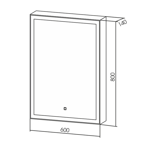 Зеркало-шкаф Azario Киото Led 60 см фото 3