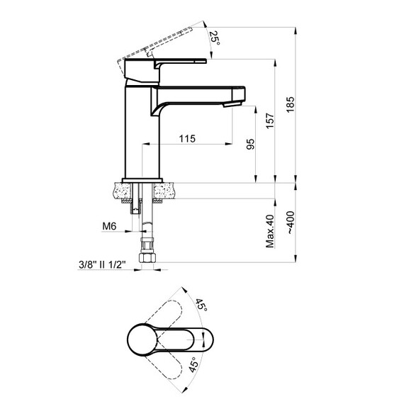 Смеситель для раковины Azario Tevis AZ-15494501 фото 2
