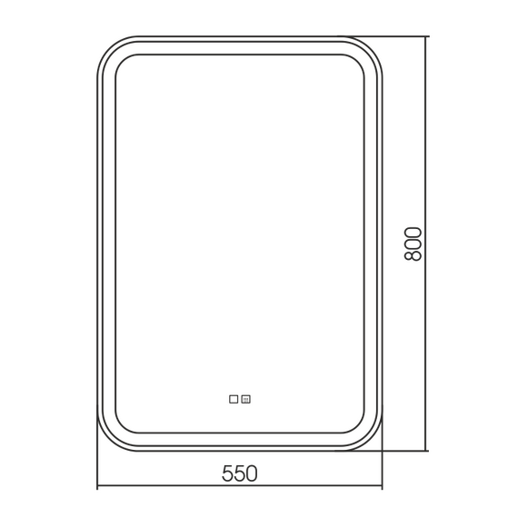 Зеркало Azario Мальта 55 см LED-00002511 фото 5