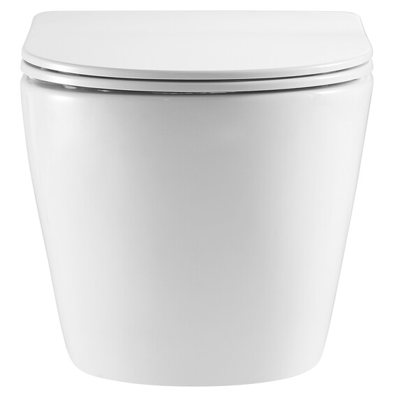 Унитаз подвесной безободковый Azario Grado AZ-0046-UQ3 с крышкой микролифт (Система смыва торнадо), Цвет производителя: белый фото 4