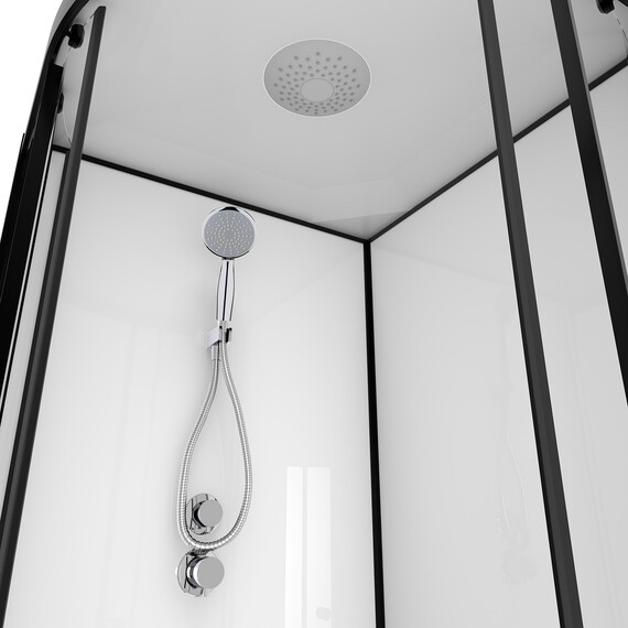 Душевая кабина Loranto Neo 90x90 см CS-22109, чёрный/прозрачное фото 4