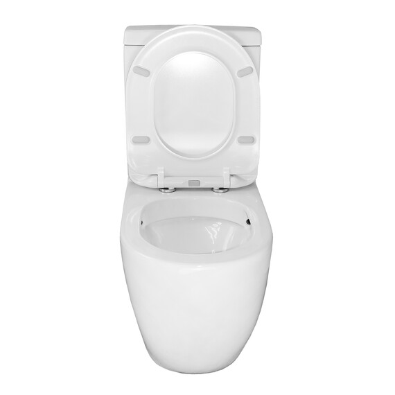 Унитаз-компакт безободковый Azario Renda AZ-8693 с крышкой микролифт фото 5