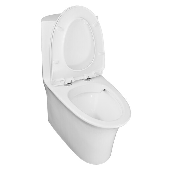 Унитаз-моноблок безободковый Azario Luna AZ-1037 с крышкой микролифт фото 4