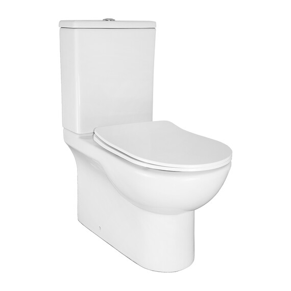 Унитаз-компакт безободковый Azario Ambra AZ-848 с крышкой микролифт фото 2