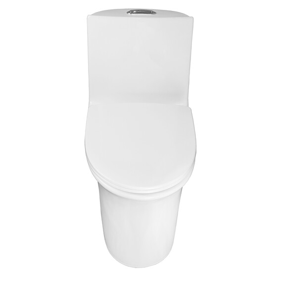 Унитаз-моноблок безободковый Azario Luna AZ-1037 с крышкой микролифт фото 8