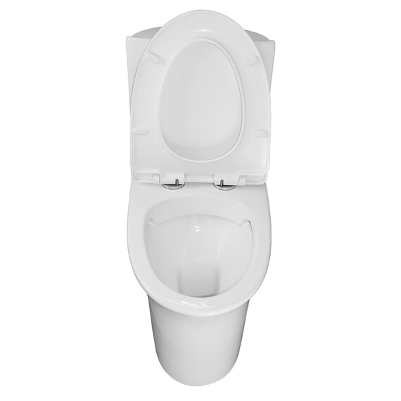 Унитаз-моноблок безободковый Azario Luna AZ-1037 с крышкой микролифт фото 5