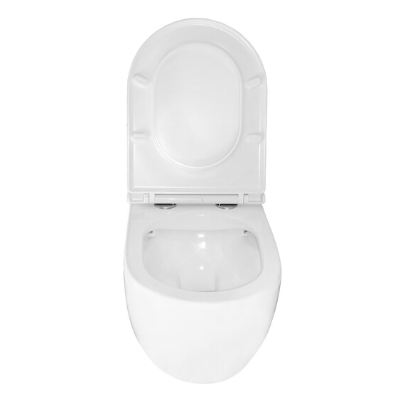 Унитаз подвесной безободковый Azario Navio AZ-0074 с крышкой микролифт фото 5