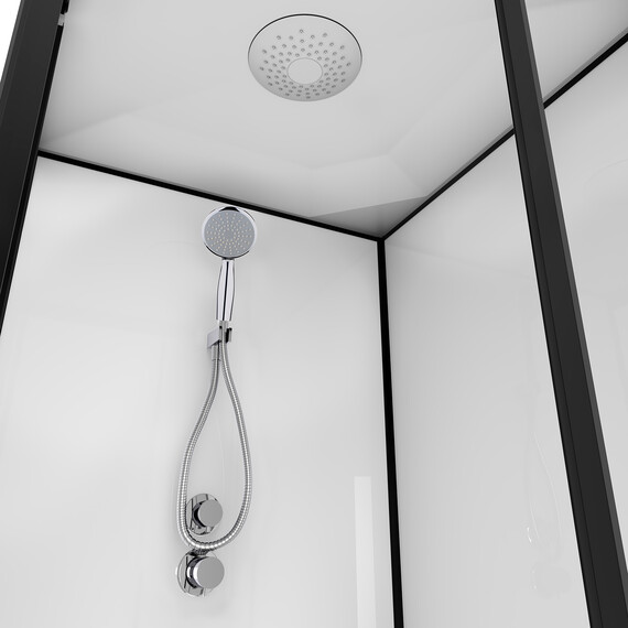 Душевая кабина Loranto Neo 90x90 см CS-22110, чёрный/прозрачное фото 4