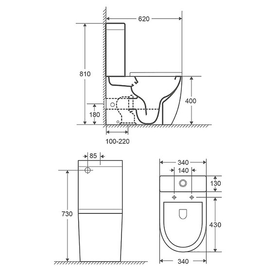 Унитаз-компакт безободковый Azario Renda AZ-8693 с крышкой микролифт фото 16