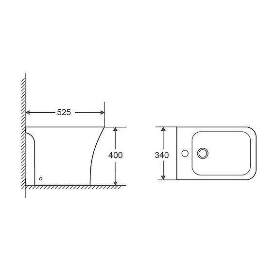 Биде напольное Azario Fretta Square AZ-1215C фото 10