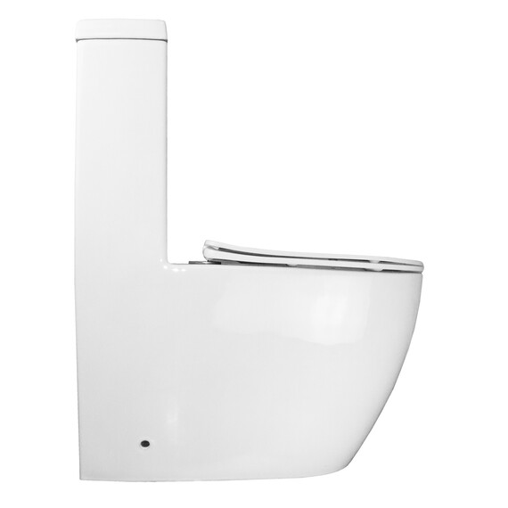 Унитаз-моноблок безободковый Azario Morano AZ-1001 с крышкой микролифт, Цвет производителя: белый фото 11