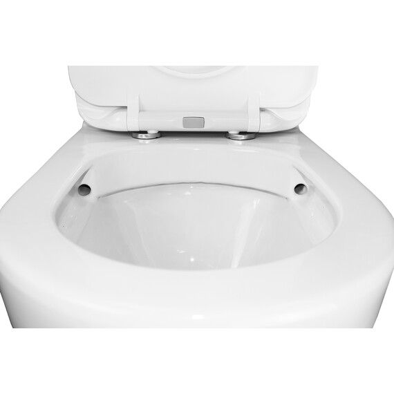 Унитаз-компакт безободковый Azario Renda AZ-8693 с крышкой микролифт фото 7