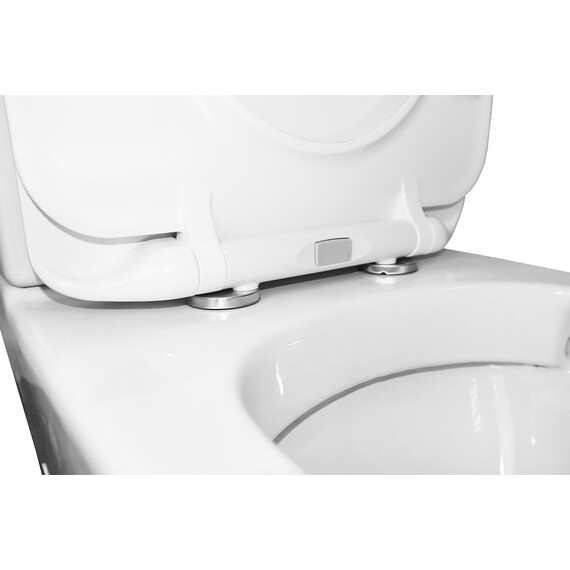 Унитаз-компакт безободковый Azario Renda AZ-8693 с крышкой микролифт фото 8