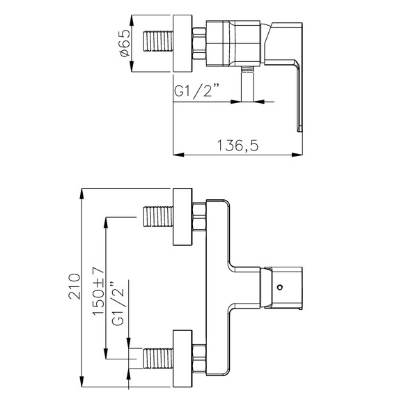 Смеситель для душа Azario Cadeo AZ-15940601 фото 2