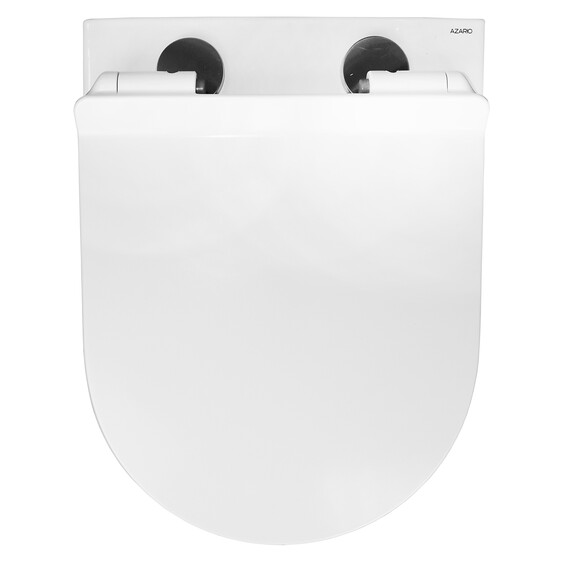 Унитаз подвесной безободковый Azario Fretta Round с тонкой крышкой микролифт фото 10