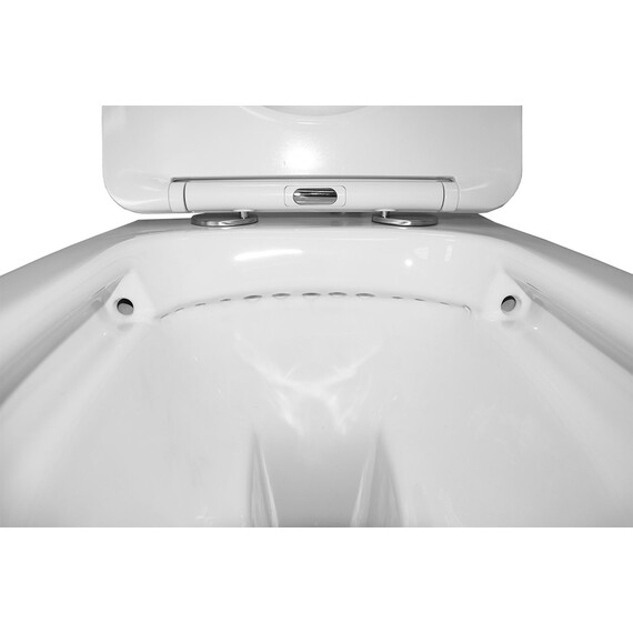 Унитаз подвесной безободковый Azario Teramo AZ-0053 SP с крышкой микролифт, Цвет производителя: белый фото 7