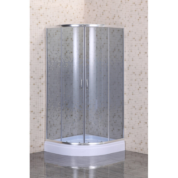Душевое ограждение Loranto 90x90 см CS-8015GB 90, хром/серое фото 2