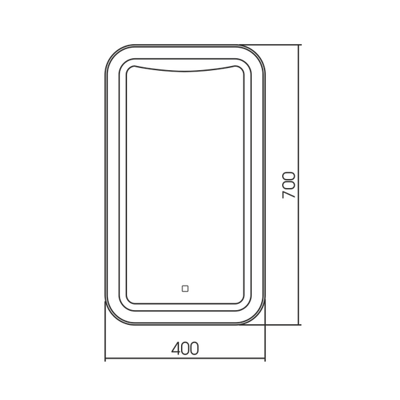 Зеркало Azario Турин Led 40 см фото 4