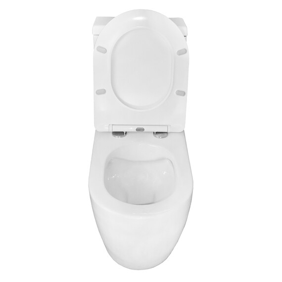 Унитаз-моноблок безободковый Azario Morano AZ-1001 с крышкой микролифт, Цвет производителя: белый фото 4